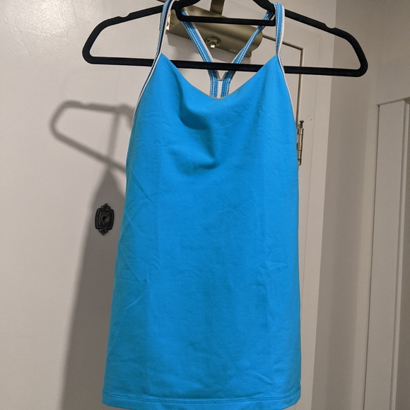 Lululemon power y tank in size 8 blue gingham - Picture 3 of 4